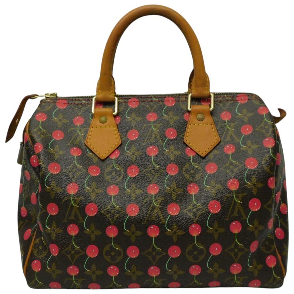 LOUIS VITTON Speedy Handbag Cherry Brown Takashi Murakami - Picture 2 of 8